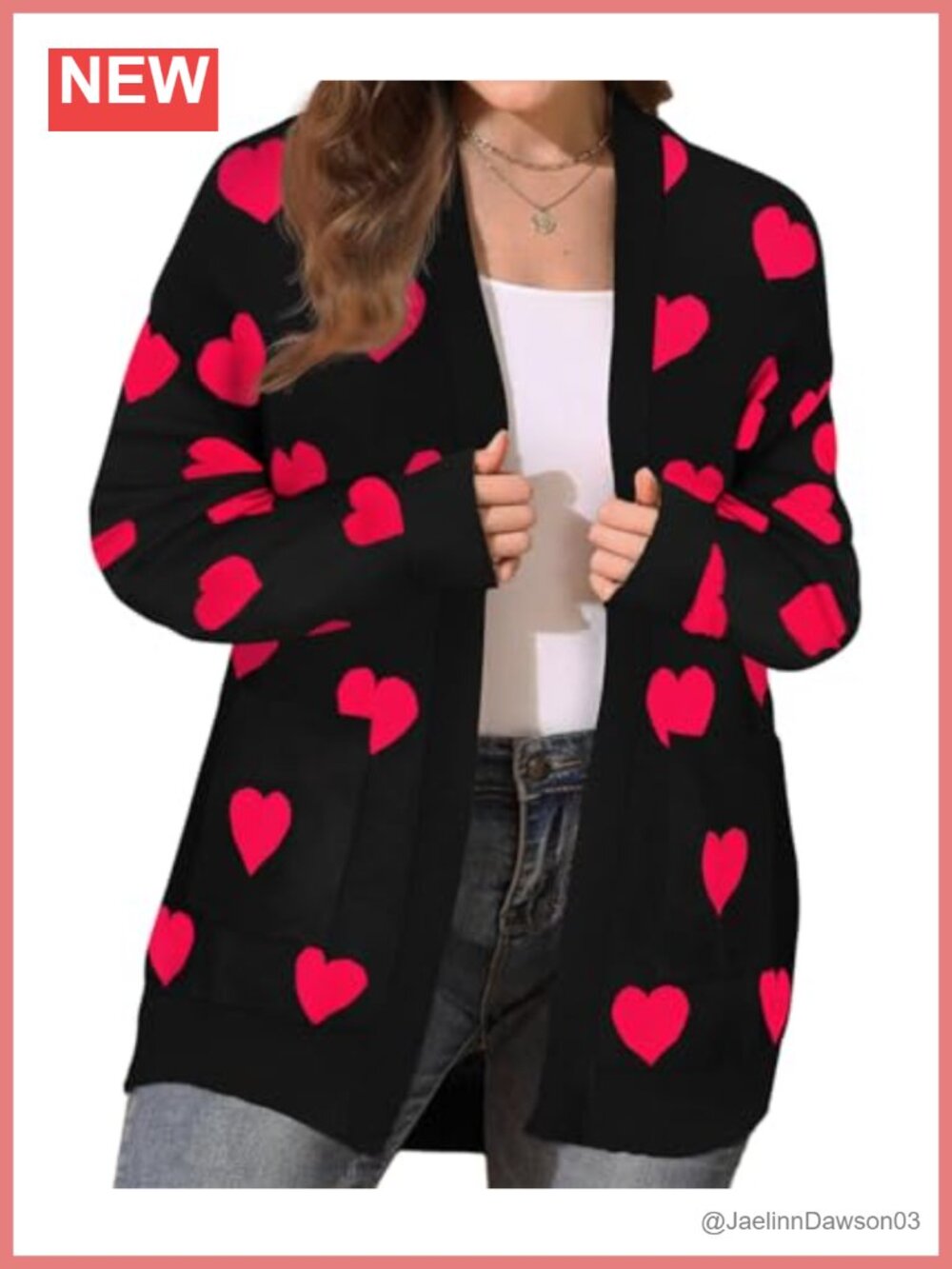 Plus Size Open Front Cardigan Sweater Long Sleeve Knit Pockets
